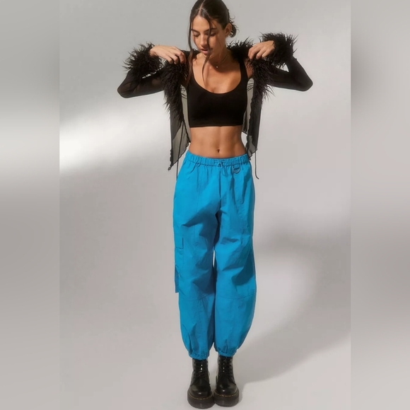 Urban Outfitters Pants - Urban Outfitters BDG Jana Balloon Cargo Parachute Pants Streetwear Blue Medium
